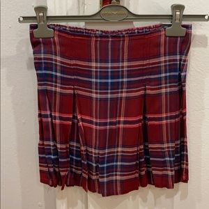 Abercrombie & Fitch Pleated Plaid Mini Skirt